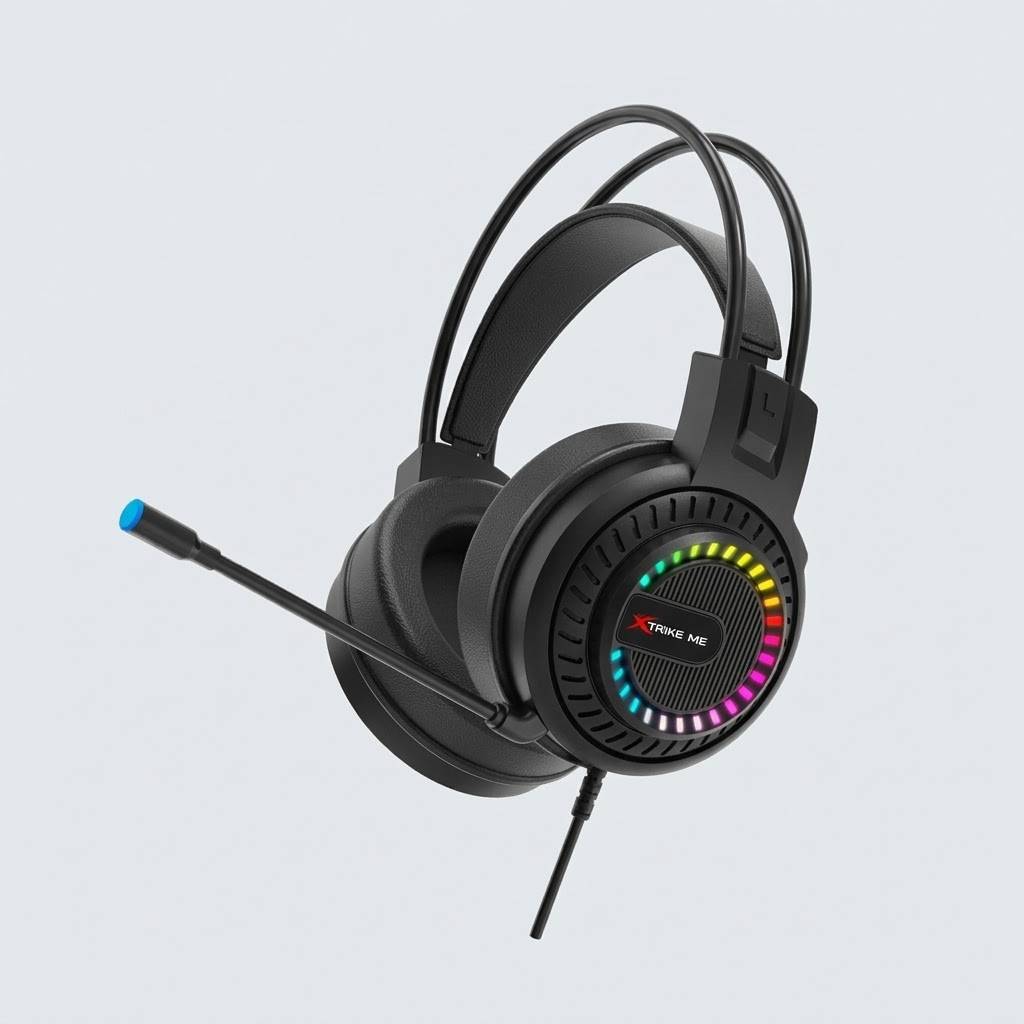 VINCHA AURICULAR GAMER XTRIKE ME HP-318 NEGRO RGB