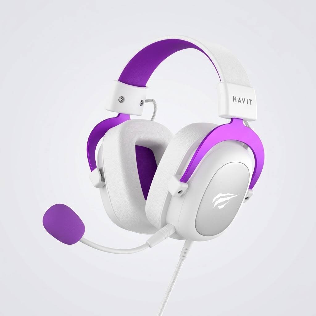 AURICULARES HAVIT GAMING SERIES H2002DP ROSA CON CABLE MICROFONO DESMONTABLE