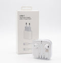 PACK - CARGADOR DE CARGA RÁPIDA 35W USB TIPO C CON CABLE + Auriculares USB-C In-ear Motomo Blanco Con Micrófono Tipo Earpod